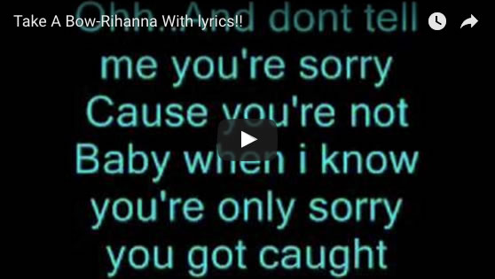 Take a Bow Rihanna